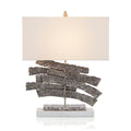 Nickel Crinkle Swoosh Table Lamp | John-Richard - JRL-10361