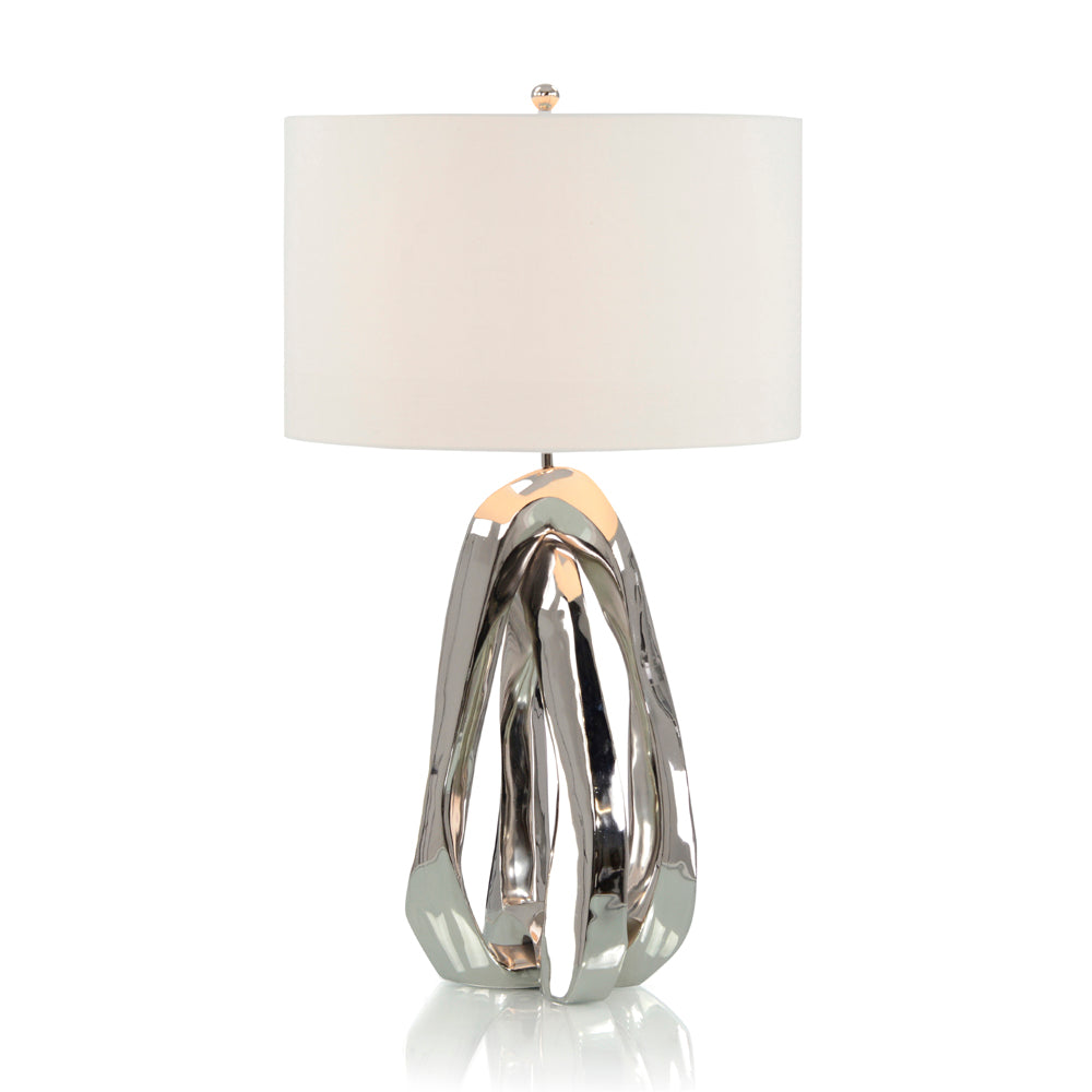 Amorphic Nickel Table Lamp | John-Richard - JRL-10363