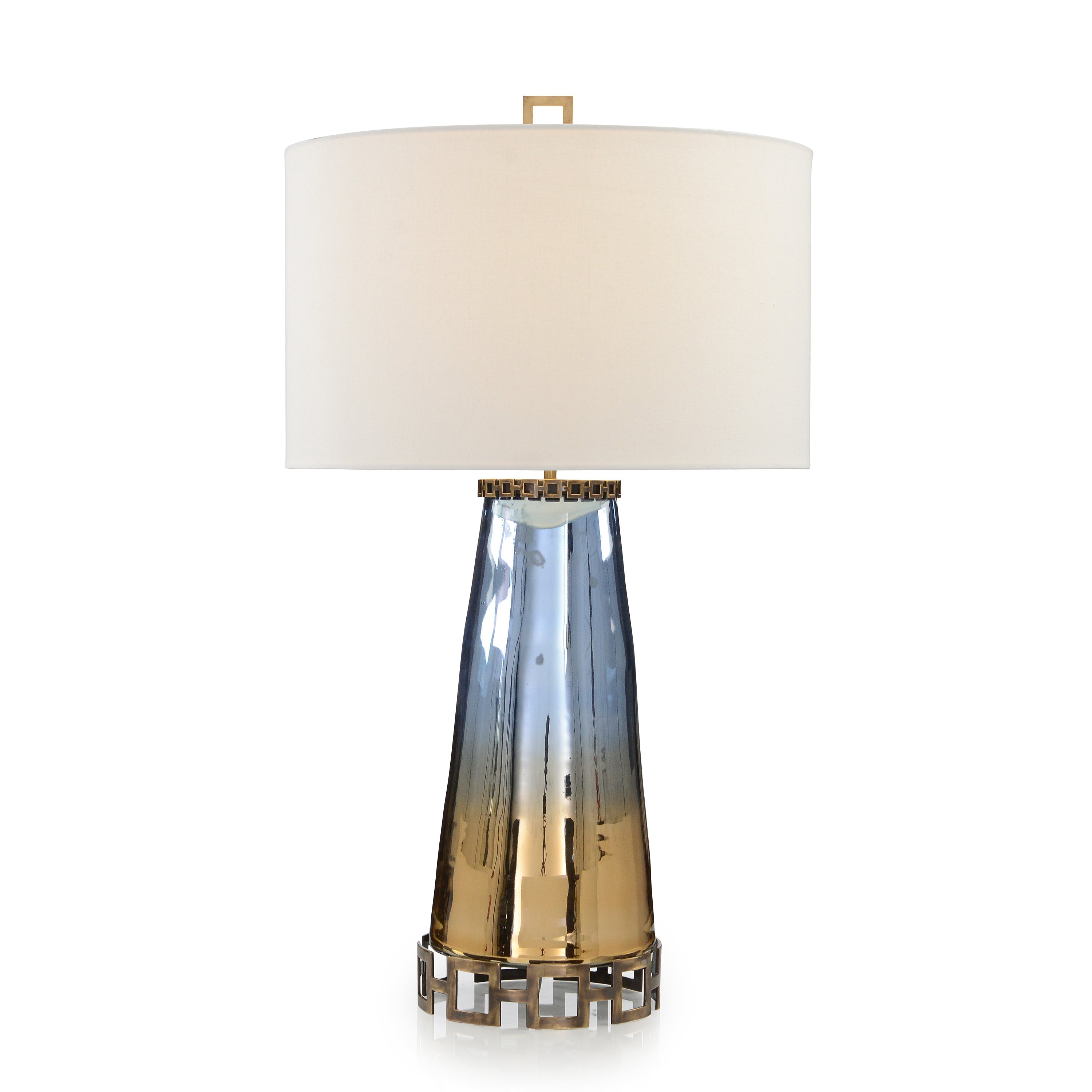 Sapphire Blue and Cognac Glass Table Lamp | John Richard - JRL-10608