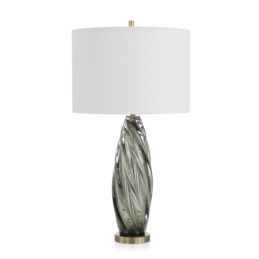 Olive Art Glass Table Lamp | John-Richard - JRL-10621