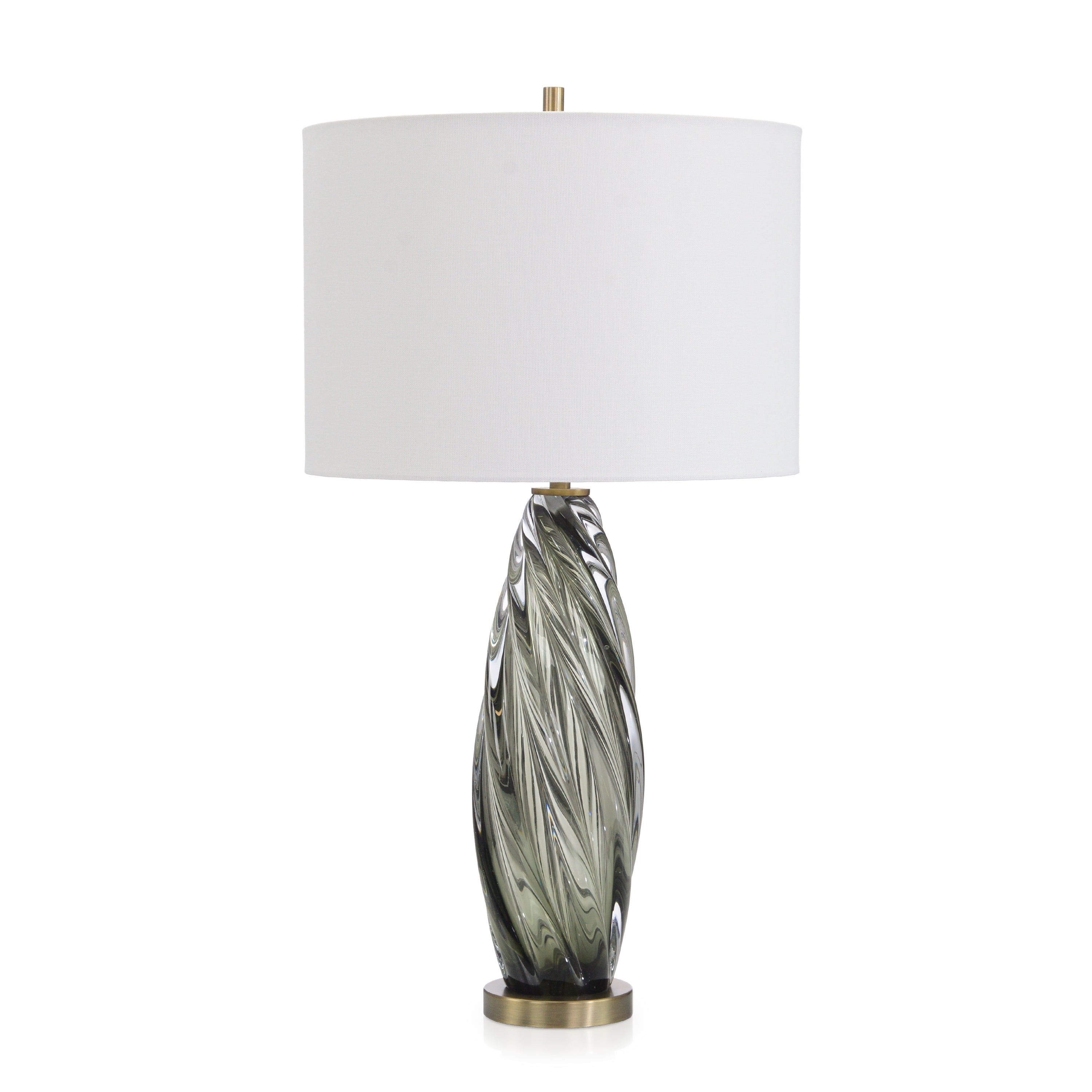 Olive Art Glass Table Lamp | John-Richard - JRL-10621