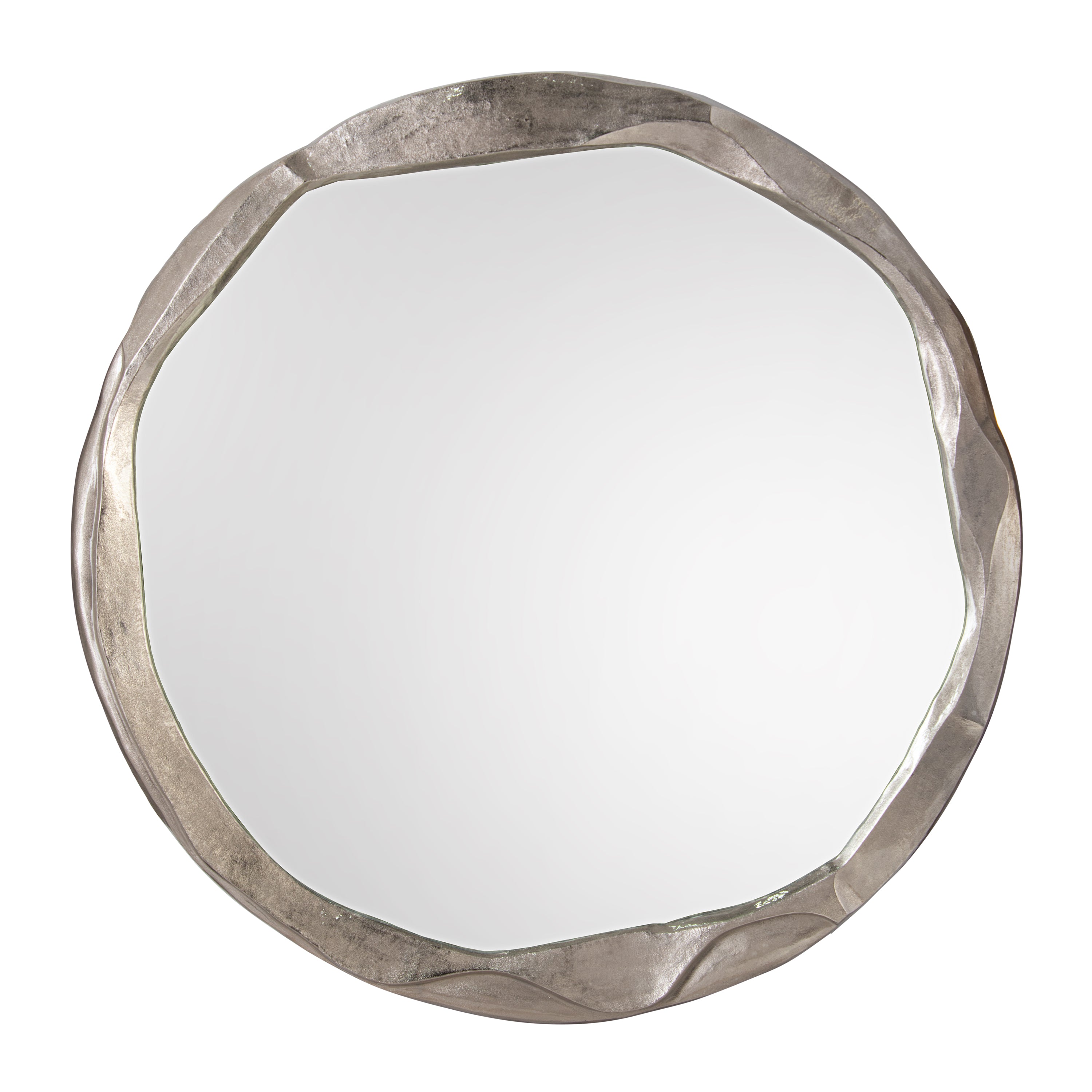 Round Ruga Mirror, Large Nickel | John Richard - JRM-1368