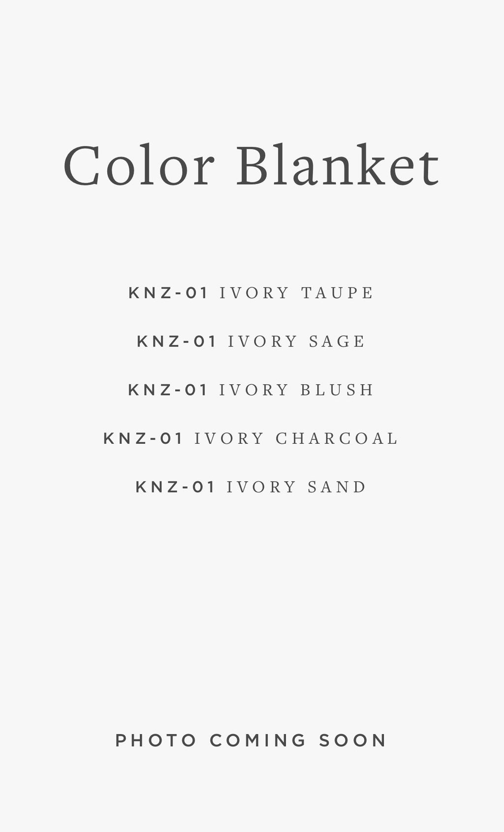 KNZ-01 COLOR BLANKET 1