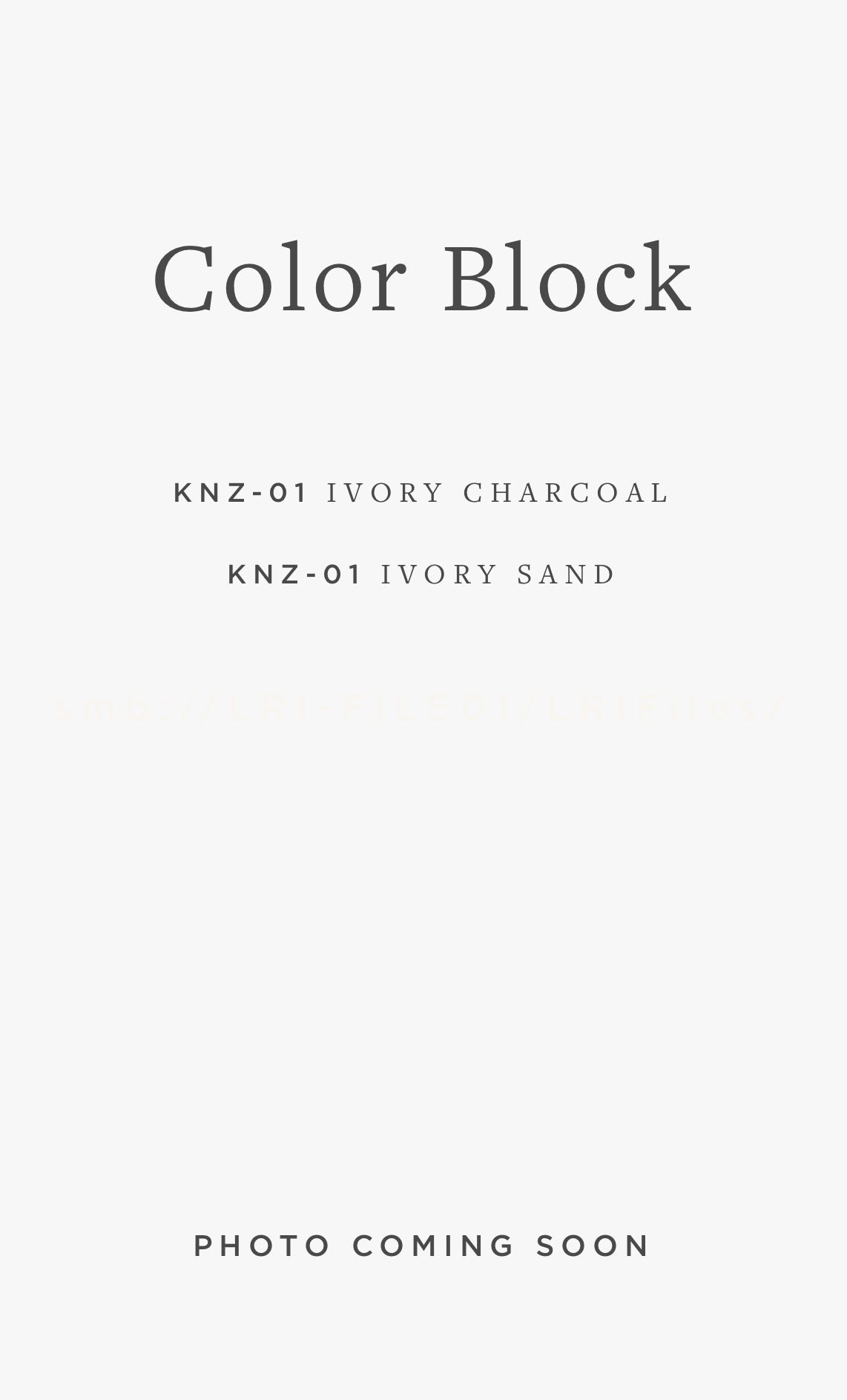 KNZ-01 COLOR BLOCK / 02