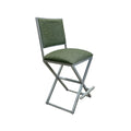 Kora PlatinumGray finish Willow Performance fabric angle