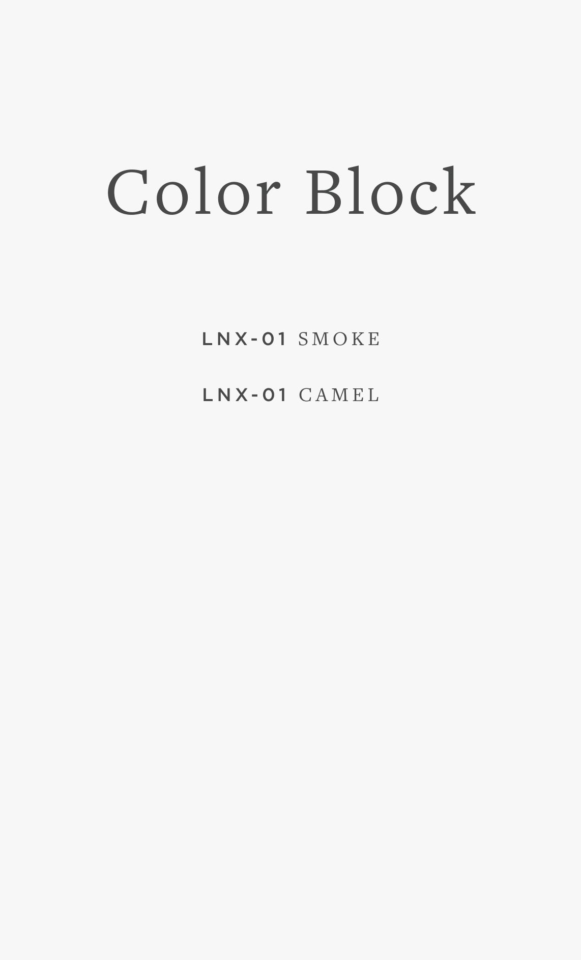 LNX-01 COLOR BLOCK / 01