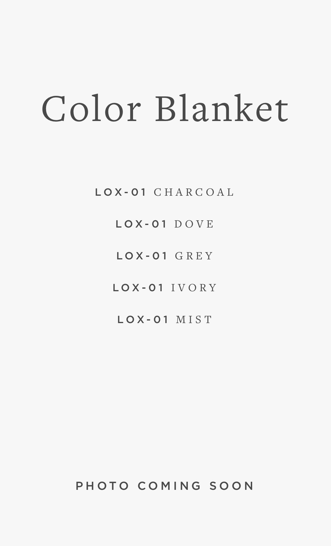 LOX-01 AL COLOR BLANKET