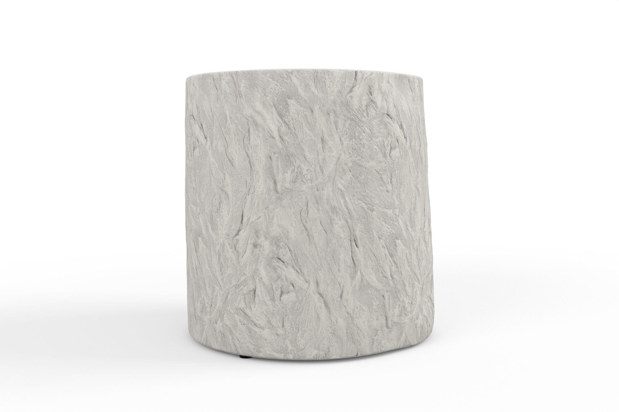 Antique Stone Round End Table