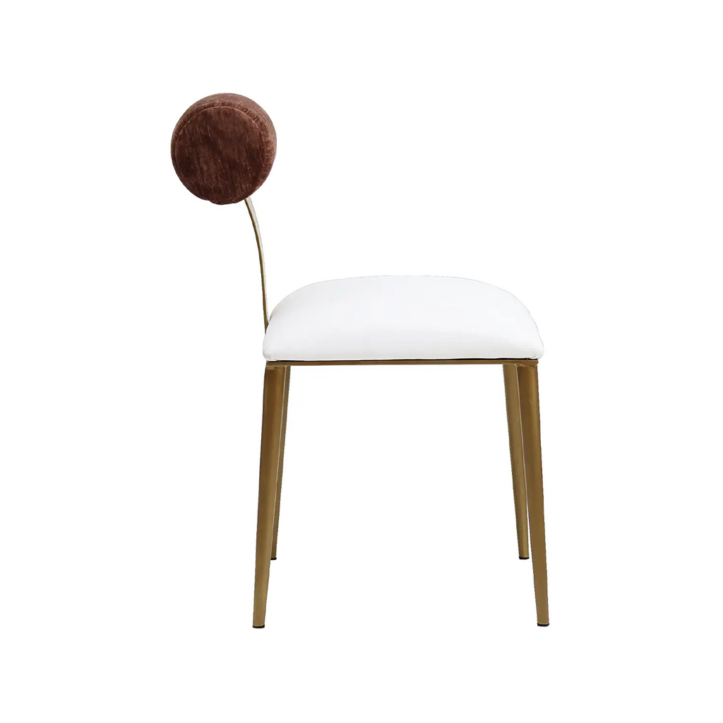 Luca Chair OpaqueGold S AspenPureWhite B ForestOak Side