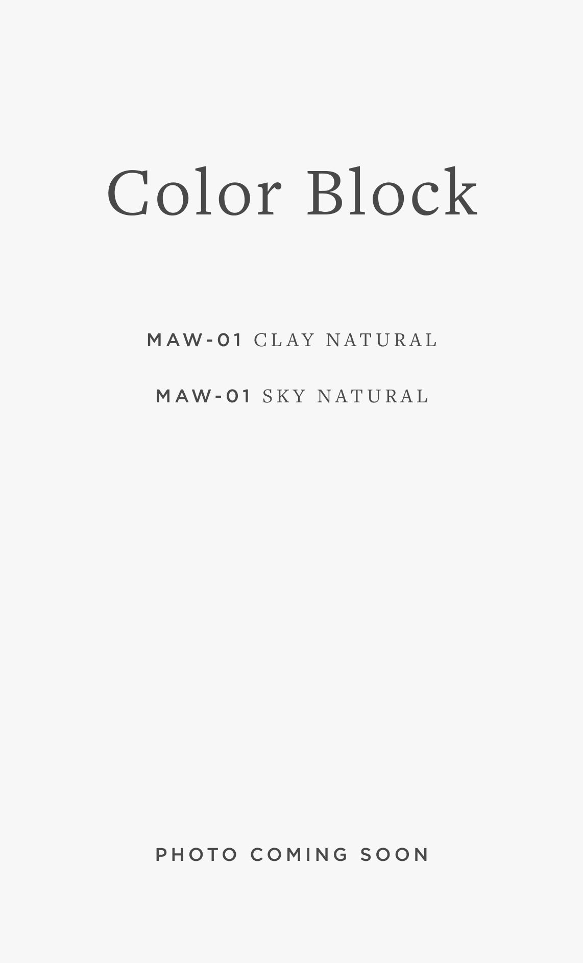 MAW-01 AL COLOR BLOCK / 01