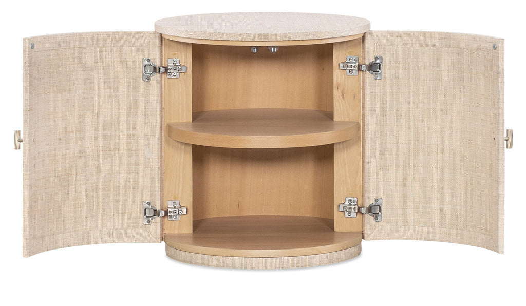 Margaritaville Coral Round End Table - Straight Open Silo Image