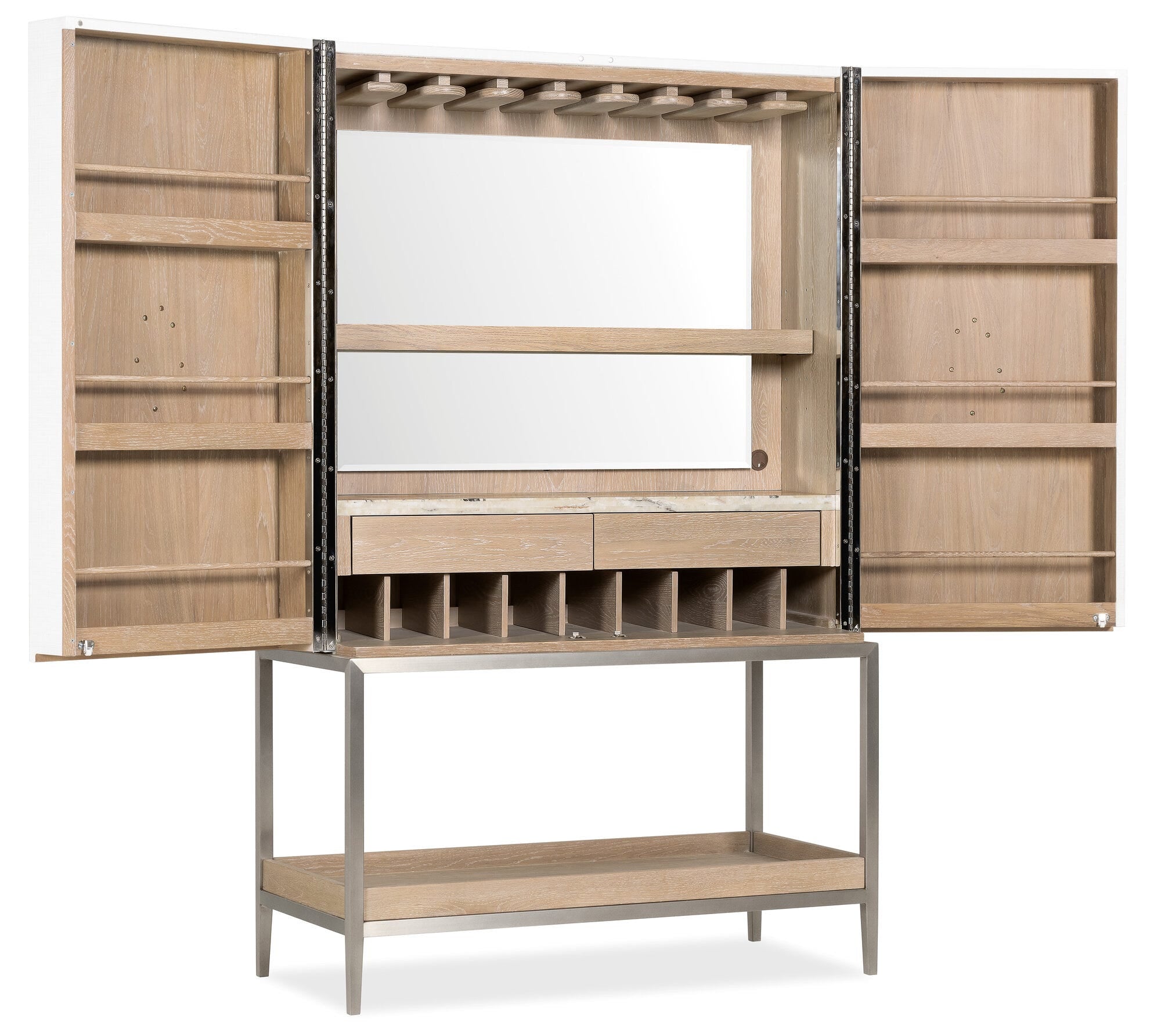 Margaritaville Sail Maker Bar Cabinet Open Silo Image