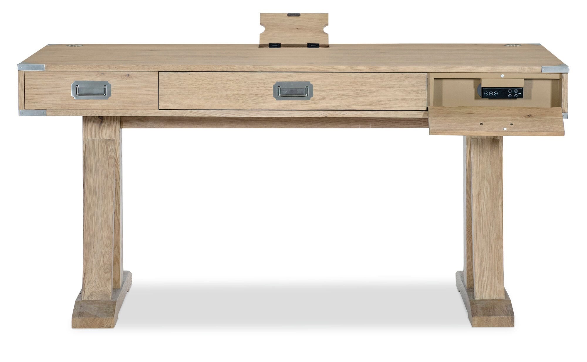 Margaritaville Livingston Lift Desk Straight Open Silo Image
