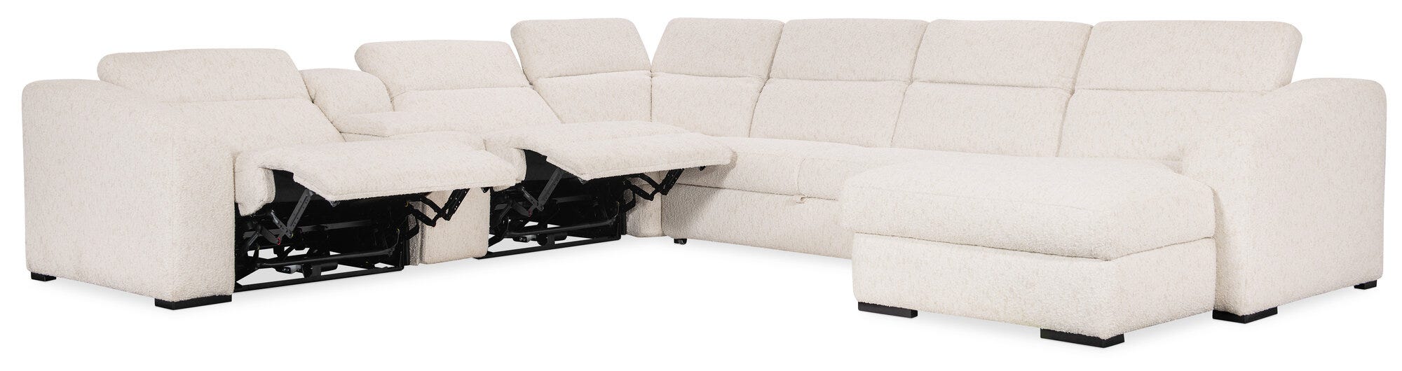 Margaritaville Sandbar Six-Piece Sleeper Sectional Silo - Full Open