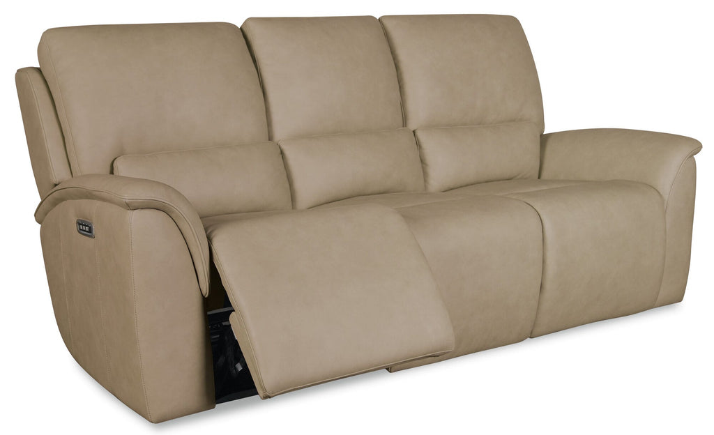 Margaritaville Hurricane Power Recliner Sofa - Open 3/4 Angle
