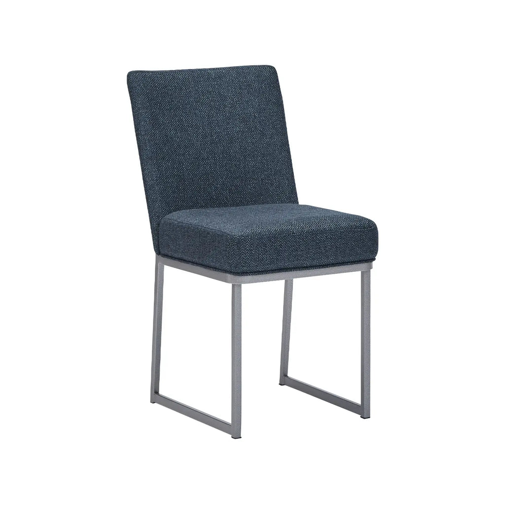 Marbury Chair DC741H18 Silver Palladium finish with Charo Midnight fabric