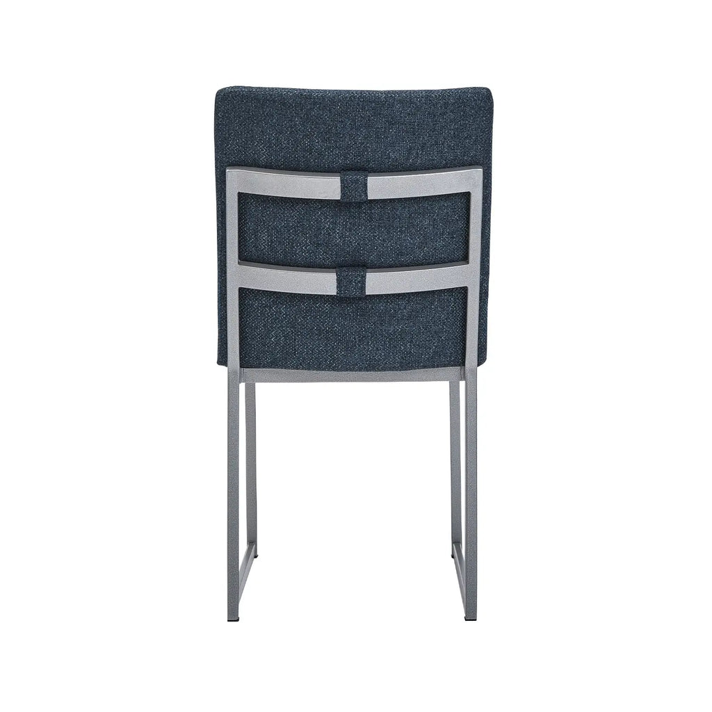 MarburyChair DC741H18 SilverPalladium finish CharoMidnight fabric back