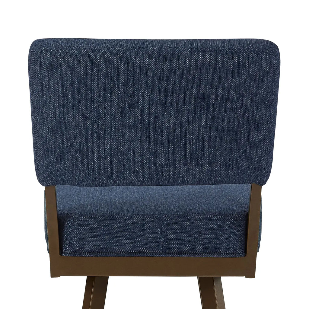 Miami B505H26S Expresso finish with Max Denim fabric closeup