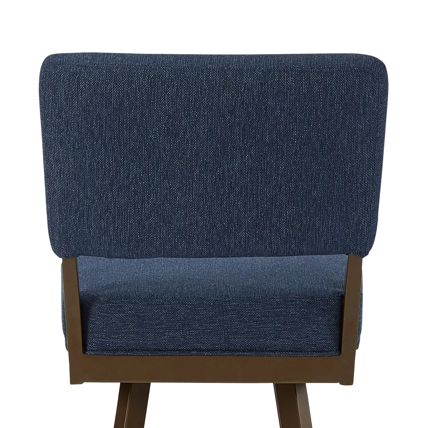 Miami B505H26S Expresso finish with Max Denim fabric closeup