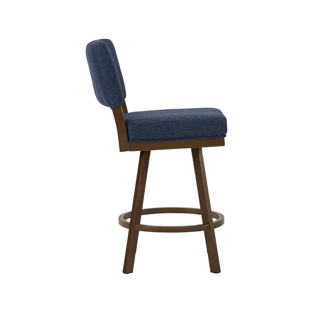 Miami B505H26S Expresso finish with Max Denim fabric side view