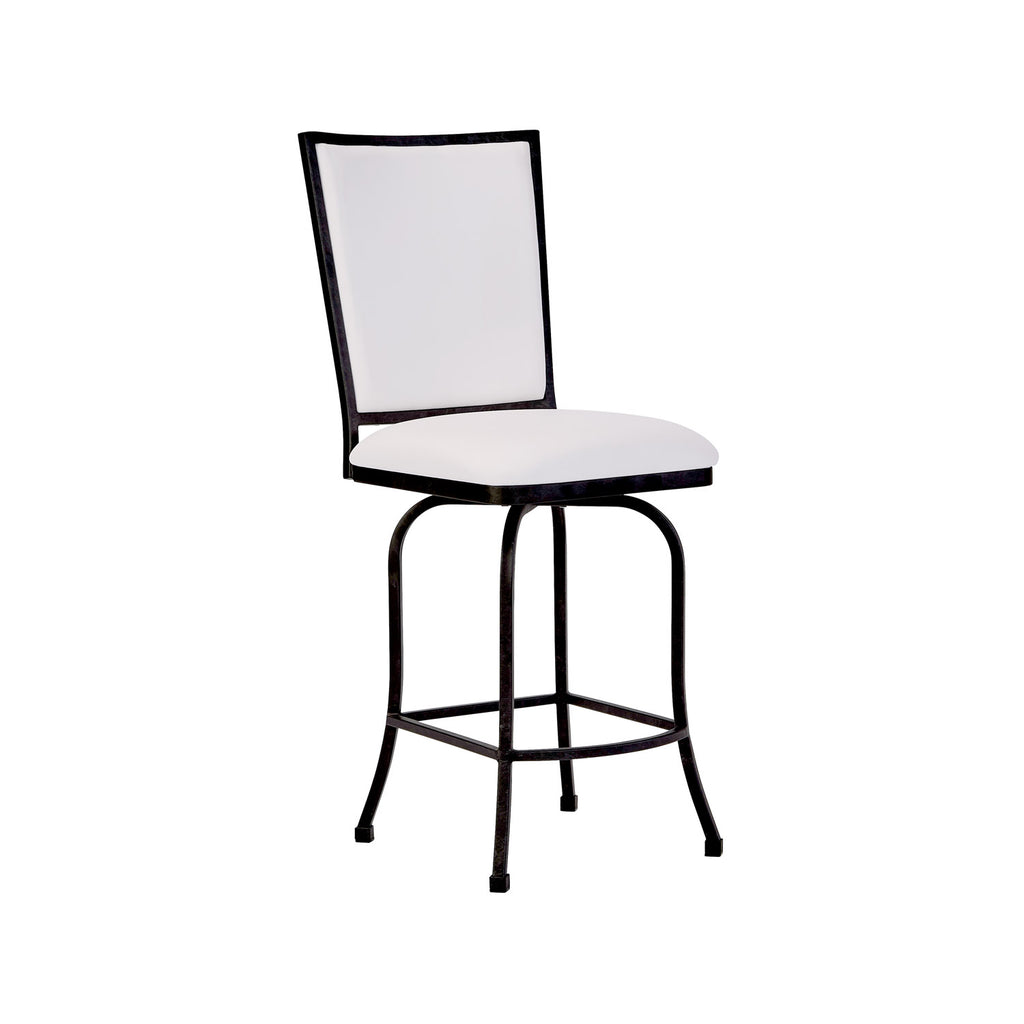 Morrison B272H26S AgedIron finish AspenPureWhite fabric angle