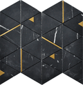 Roca Tile - Nero Marquina Triangle 12 x 14 Mosaic