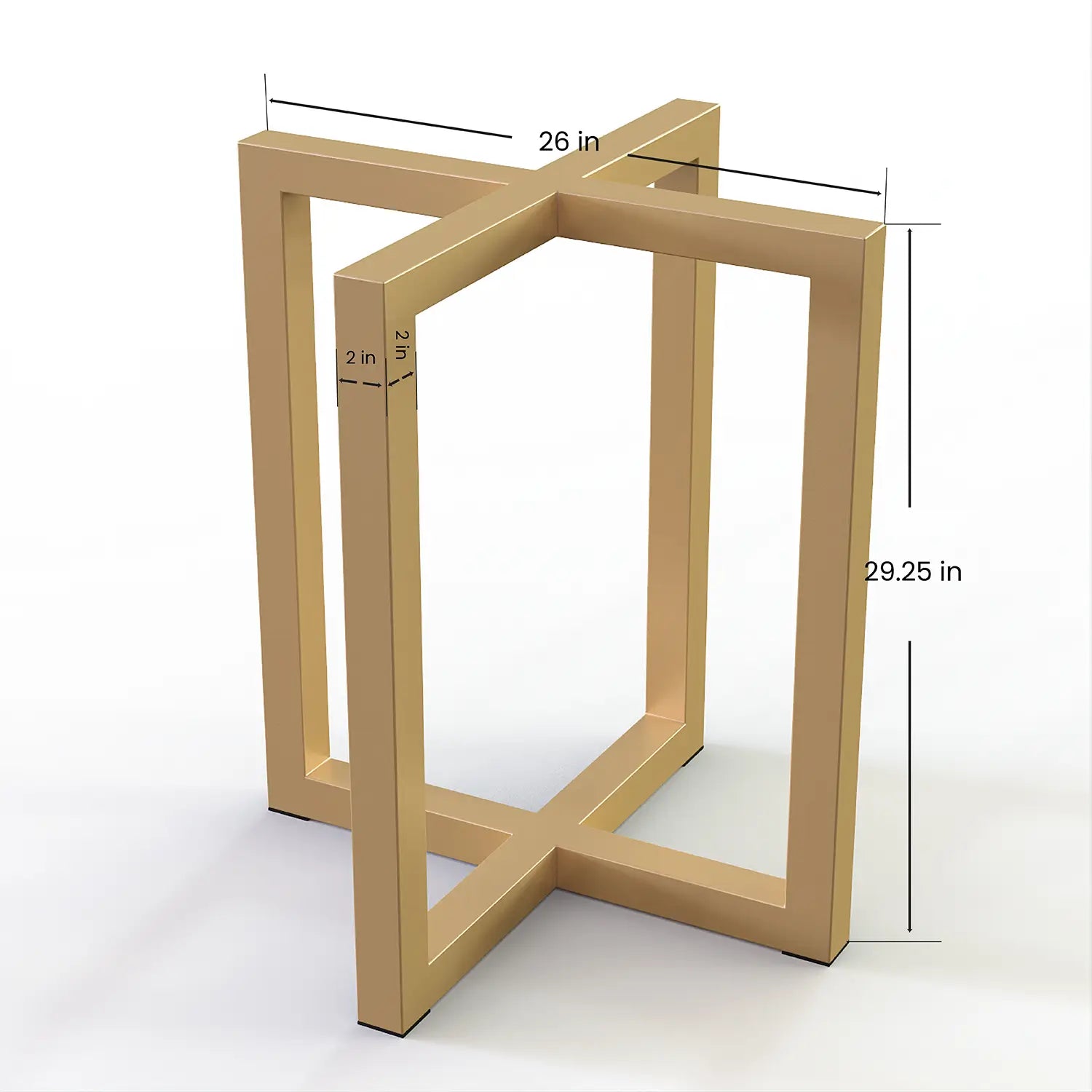 NessTable DT308H30 OpaqueGold finish dimensions C