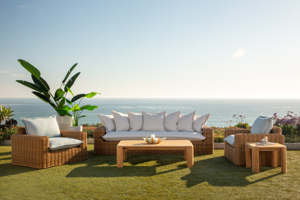 Natural Teak End Table Lifestyle View