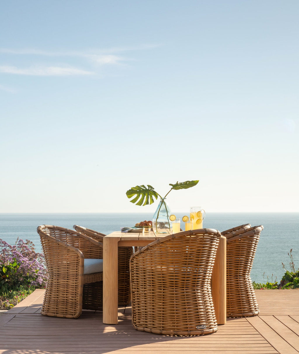 Natural Teak 96 in. Rectangular Dining Table