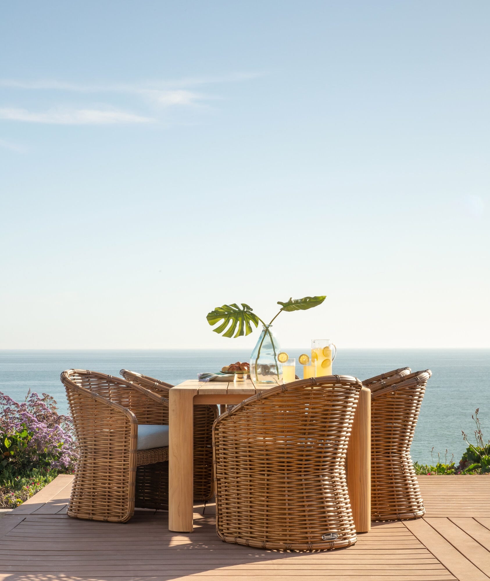 Natural Teak 96 in. Rectangular Dining Table