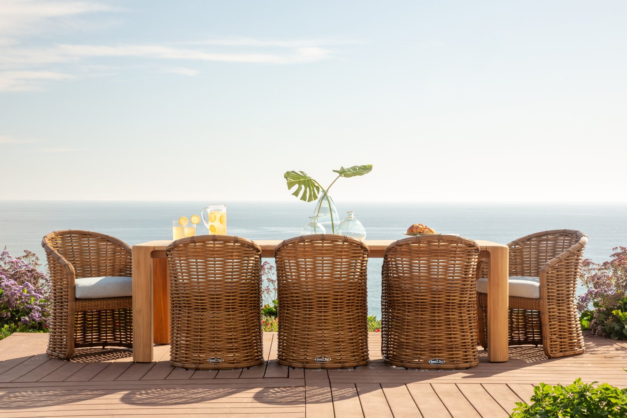 Natural Teak 96 in. Rectangular Dining Table
