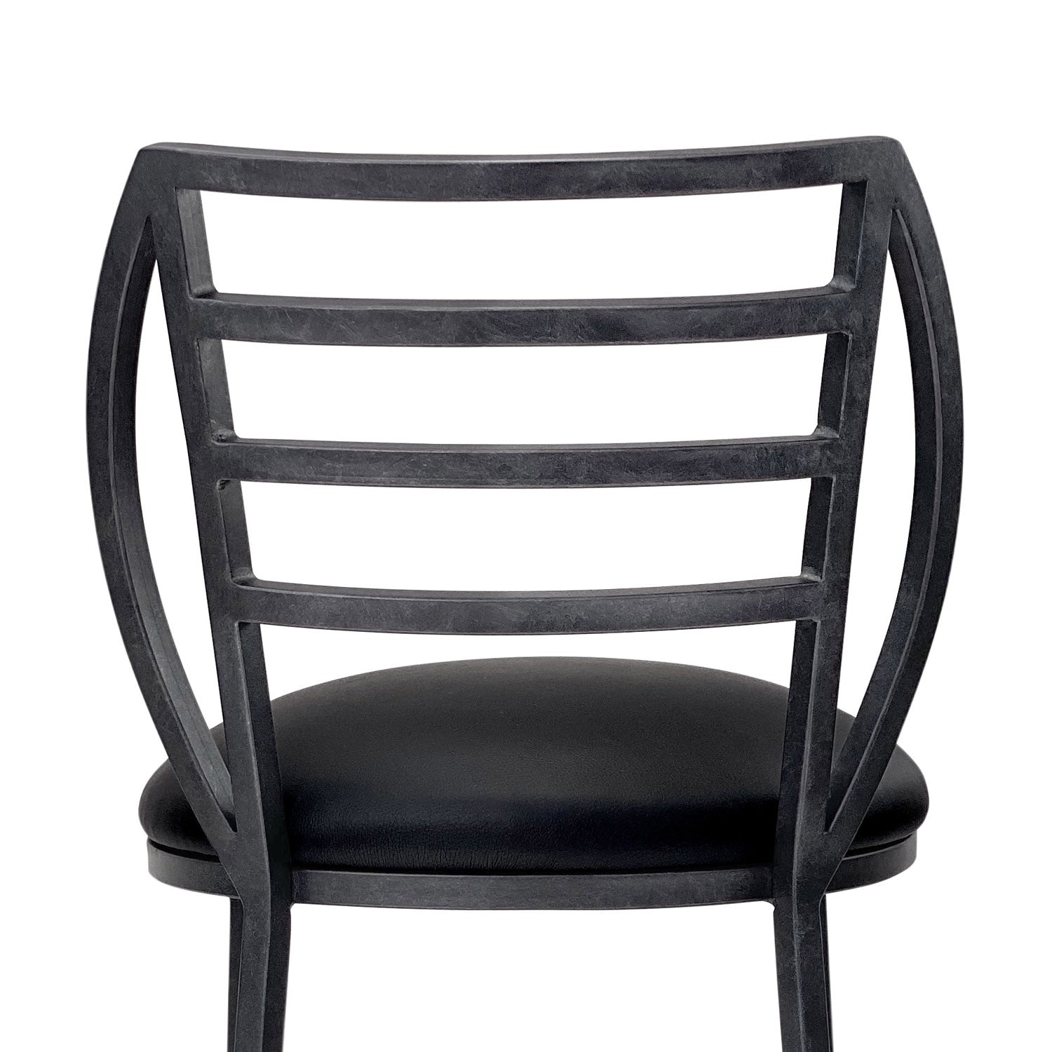 Quinn B259H26XS AgedIron finish DillonBlack fabric closeup1