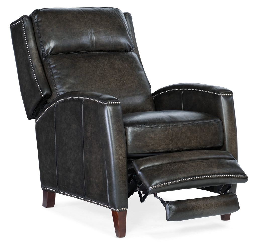 Declan Manual Push Back Recliner - Open 3/4 Angle