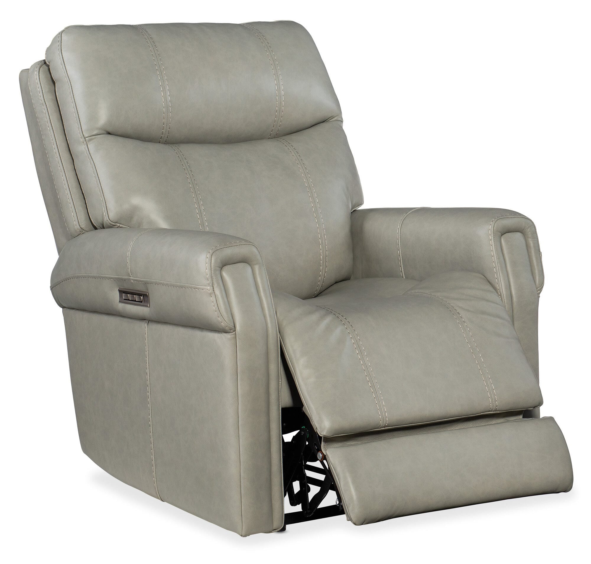 Carroll Power Recliner with Power Headrest & Lumbar - Open 3/4 Angle
