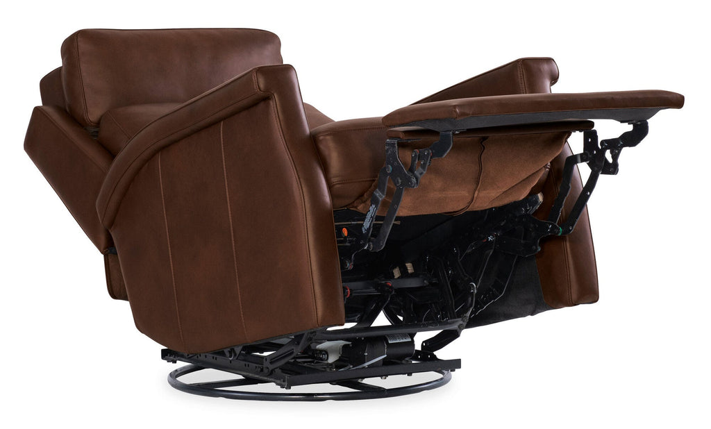 Kaufman Swivel Power Recliner - Full Open Silo