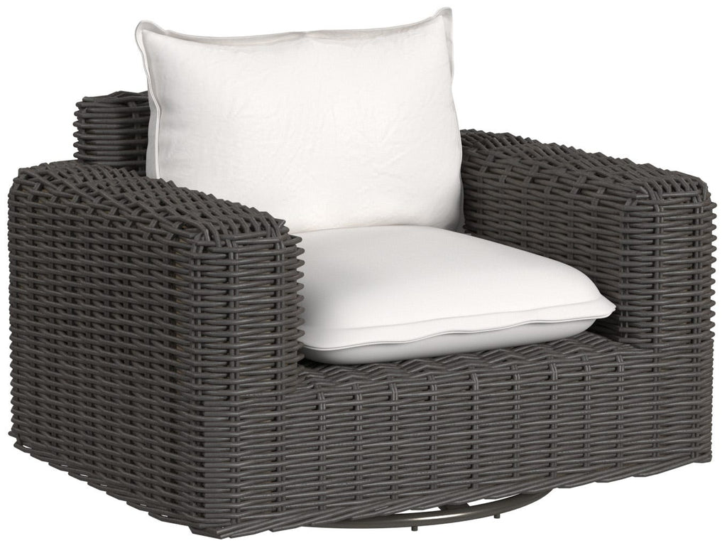 Cabo Swivel Club Glider in Soothe Pearl w/ Flange Welt