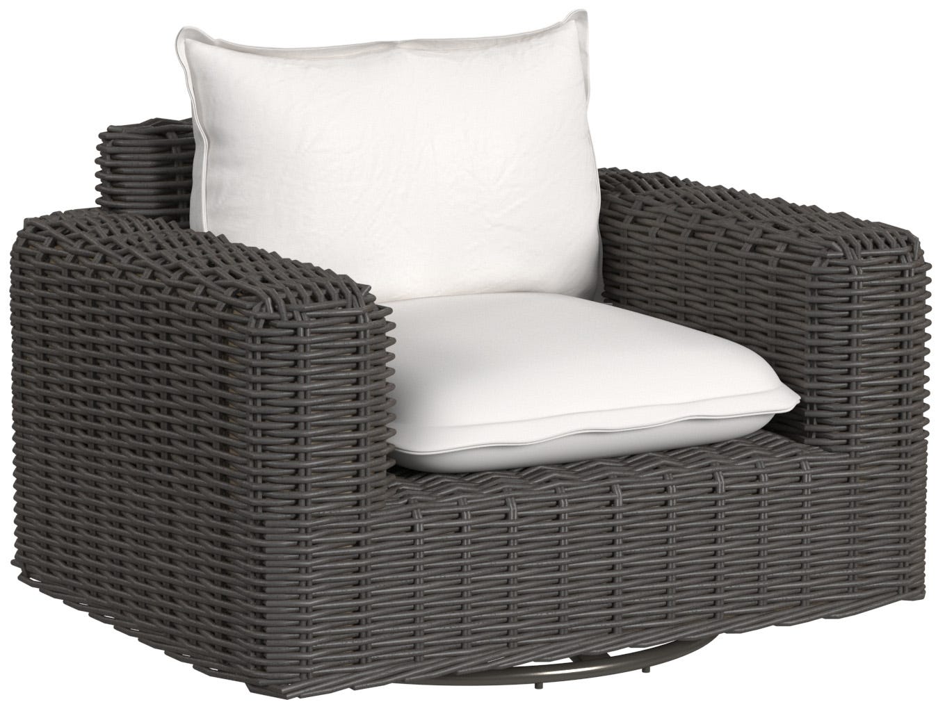Cabo Swivel Club Glider in Soothe Pearl w/ Flange Welt