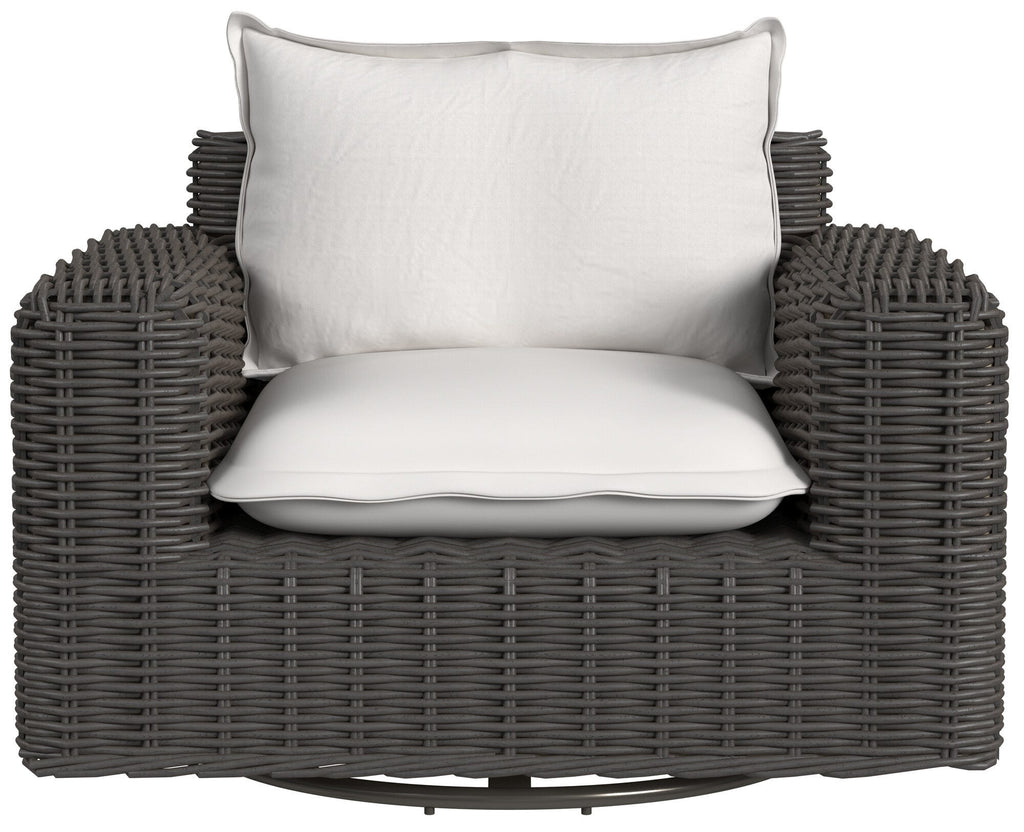 Cabo Swivel Club Glider in Soothe Pearl w/ Flange Welt