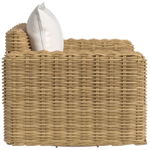 Playa Club Chair in Soothe Pearl w/ Flange Welt