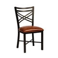 Raleigh Chair DC709H18 Matte Black finish with Yosemite Chestnut vinyl