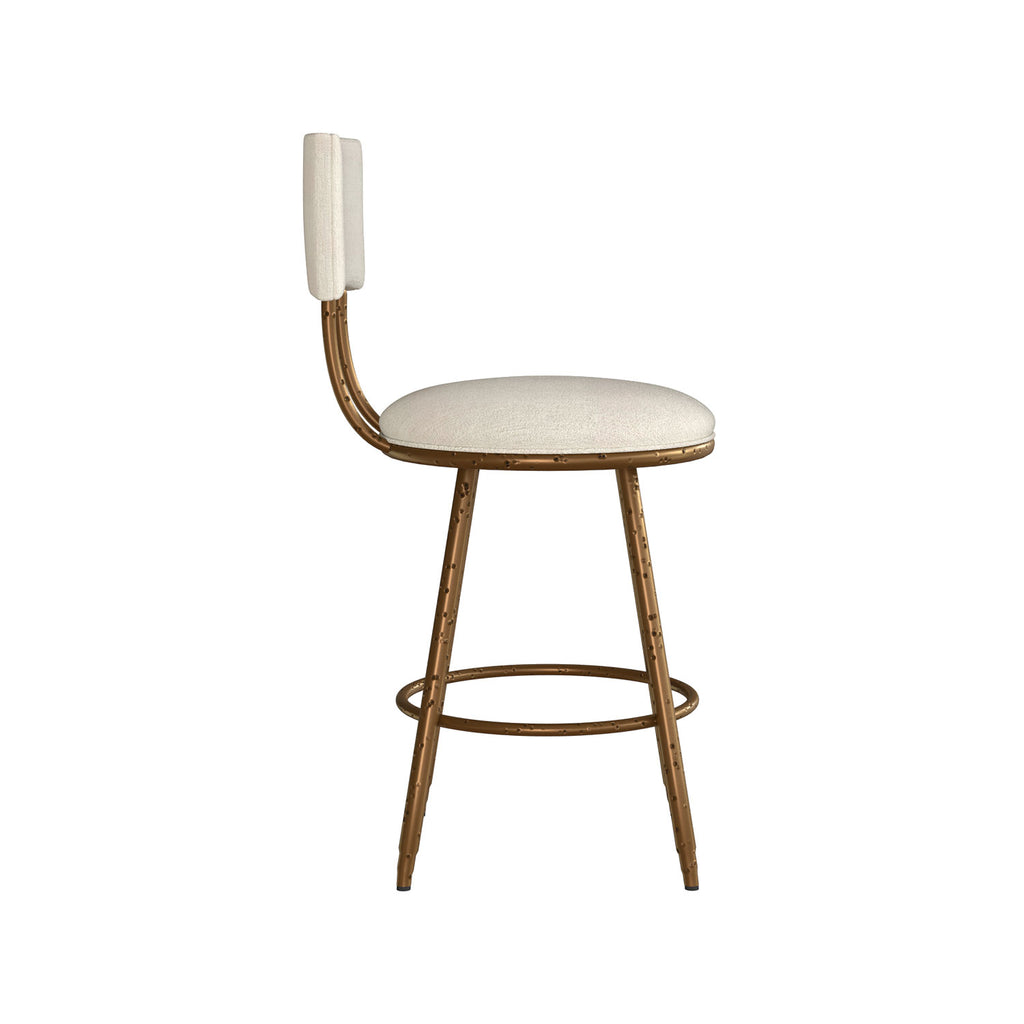 Rei B265H26S Hammered Copper Finish with French Ivory Fabric Side