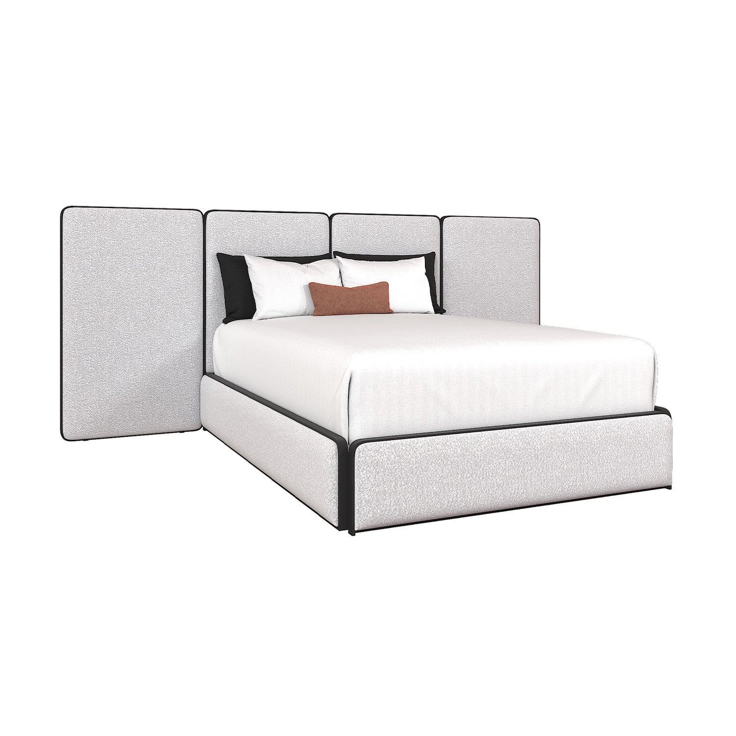 River Bed Matte Black Finish with Zen Dawn Performance Fabric.