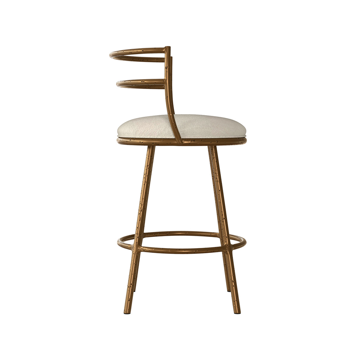 Ryo Hammered Copper finish with Chalk fabric side