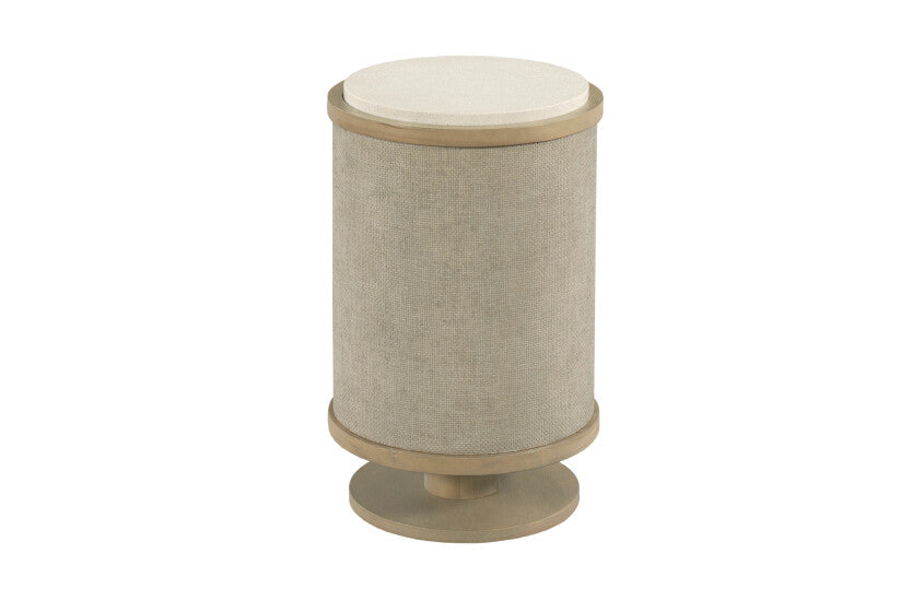 ROUND LINEN CHAIRSIDE TABLE Primary