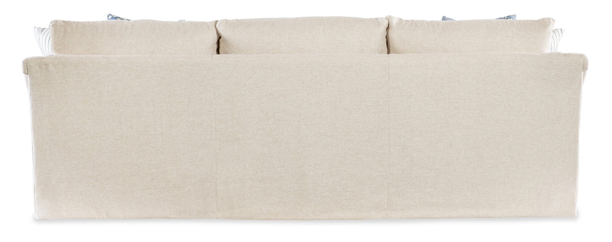 Emme Skirted Grand Sofa - Back Silo Image