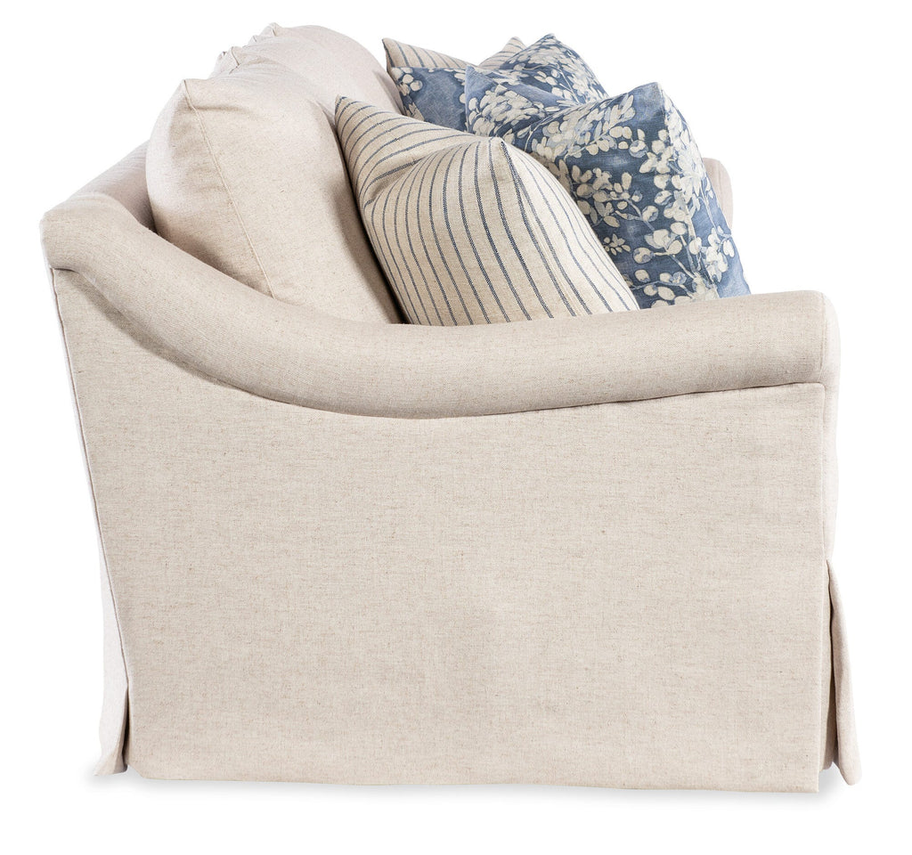 Emme Skirted Grand Sofa - Side Silo Image