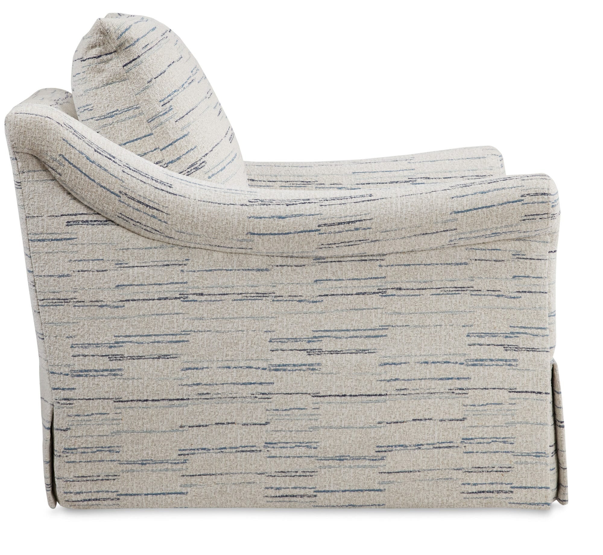 Emme Skirted Swivel Chair (Topstitch)
