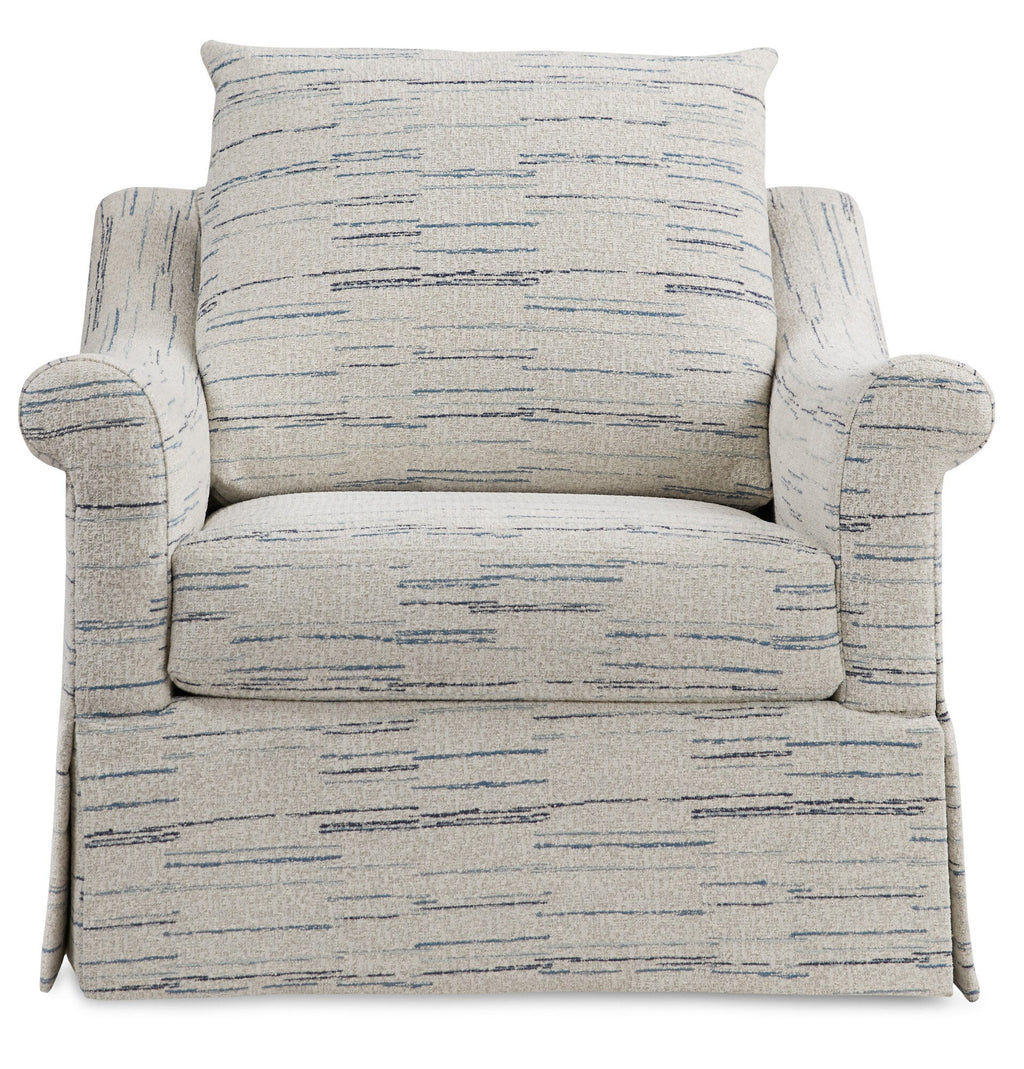 Emme Skirted Swivel Chair (Topstitch)