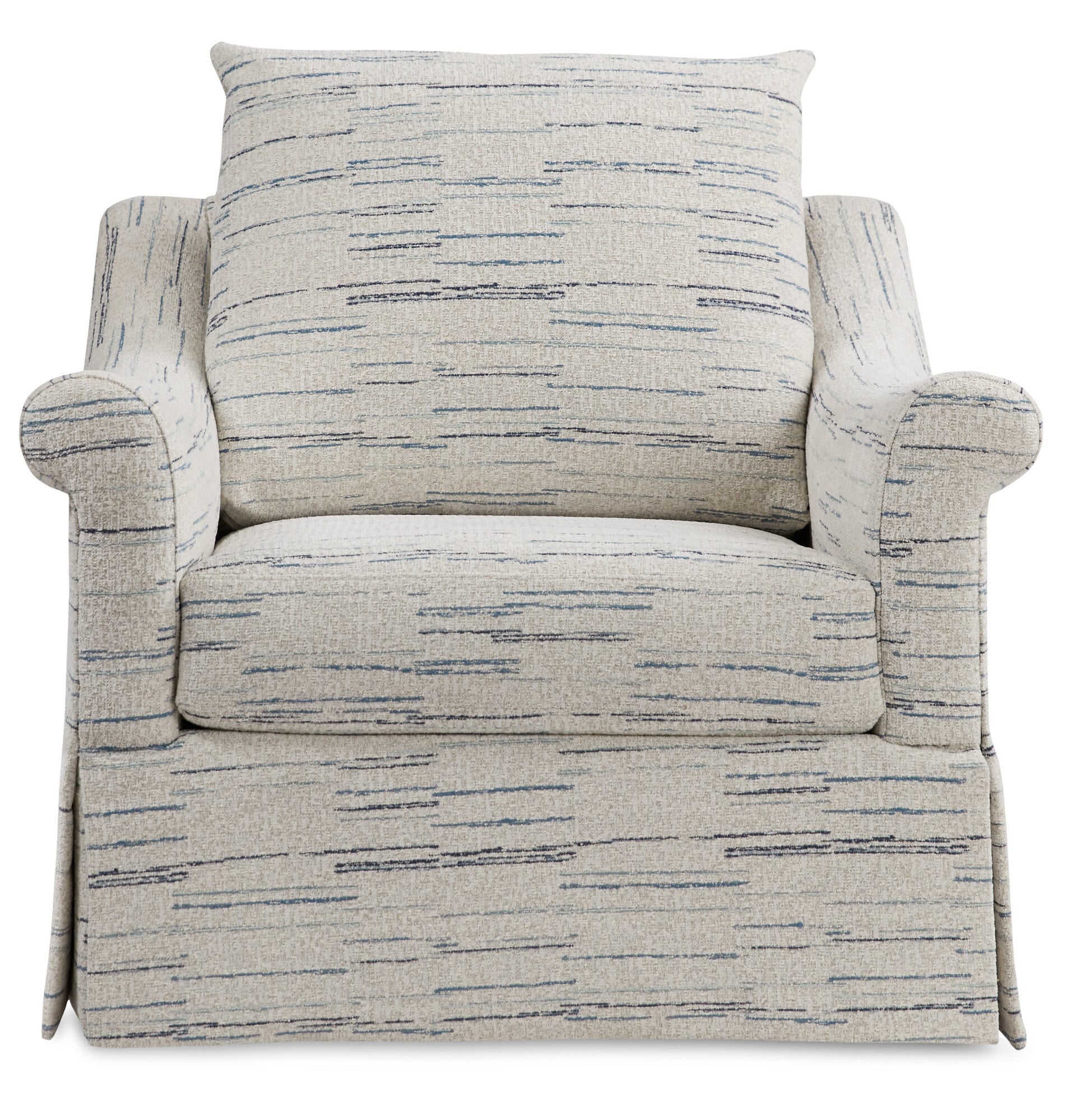 Emme Skirted Swivel Chair (Topstitch)