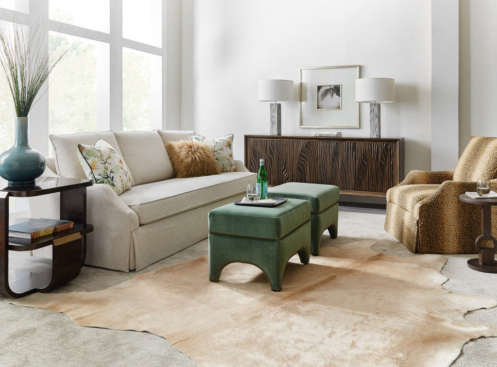 Bea Skirted Swivel Chair (Welt) Room Image